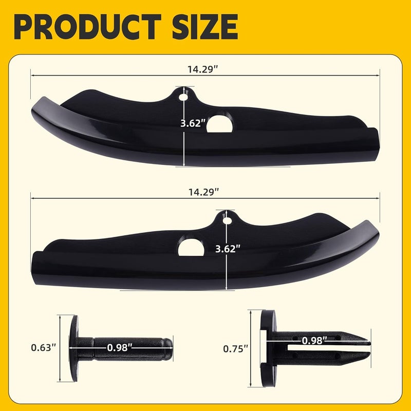 TENGBASE Front Bumper Lip Splitter Protector Cover, for Dodge Challenger 2015-2023, R/T GT SRT, 2 PCS, Black - Image 5